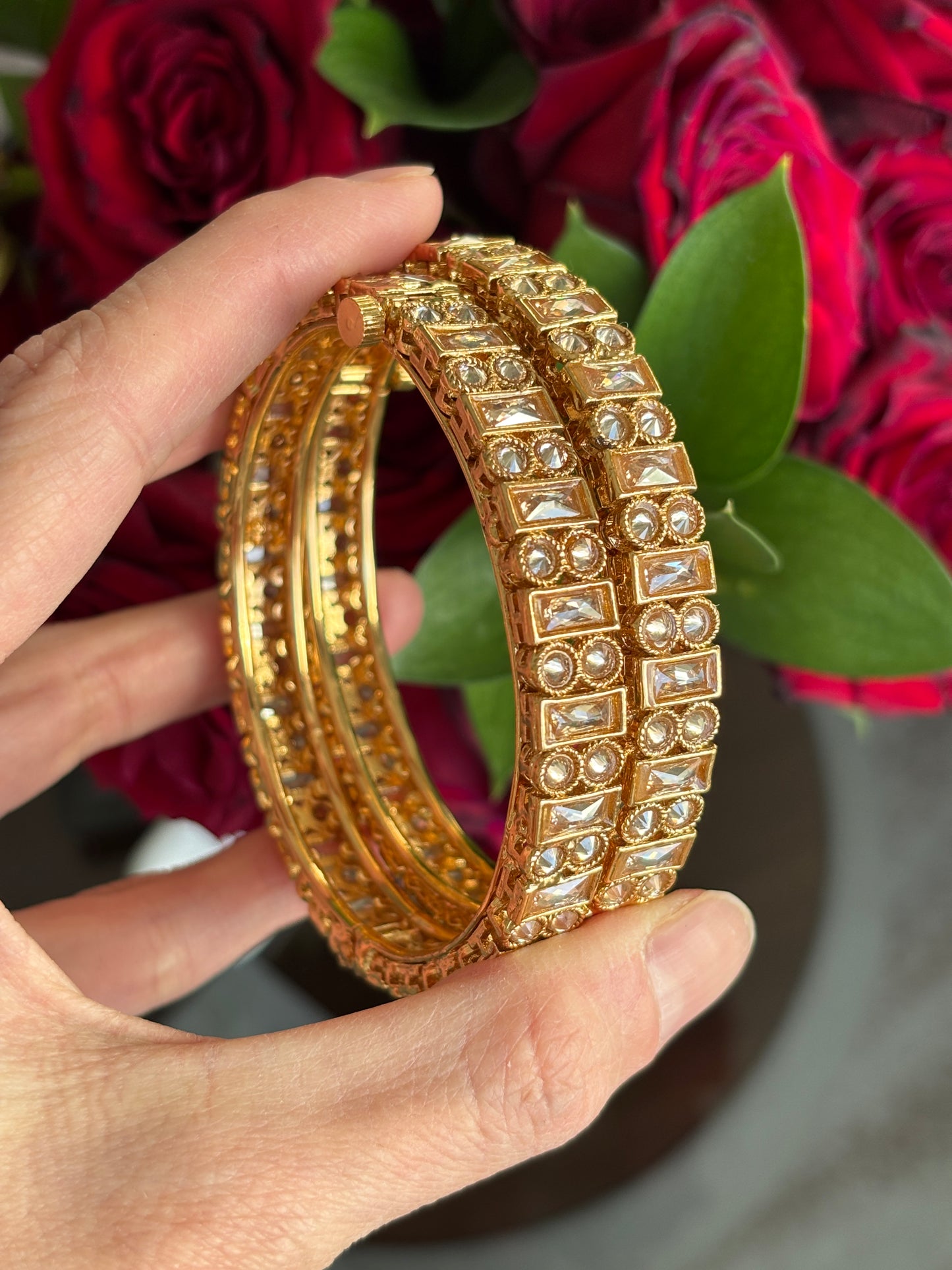 Gold Polki Bangles/Kade