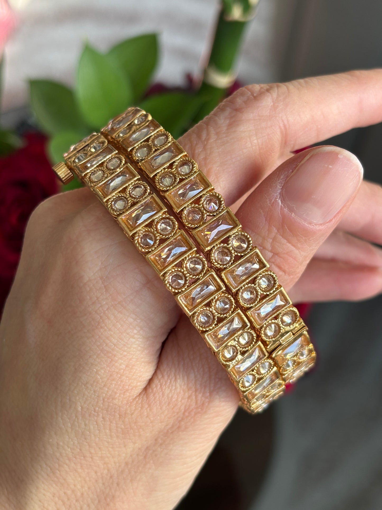 Gold Polki Bangles/Kade