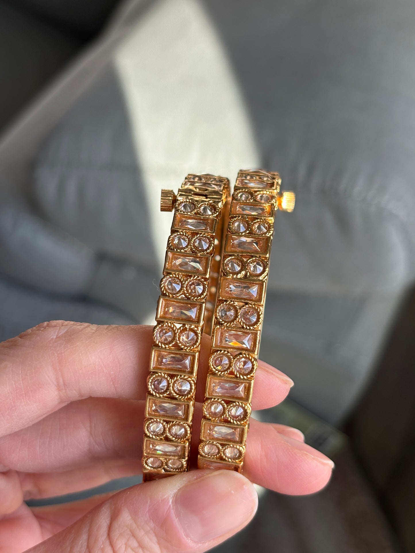 Gold Polki Bangles/Kade